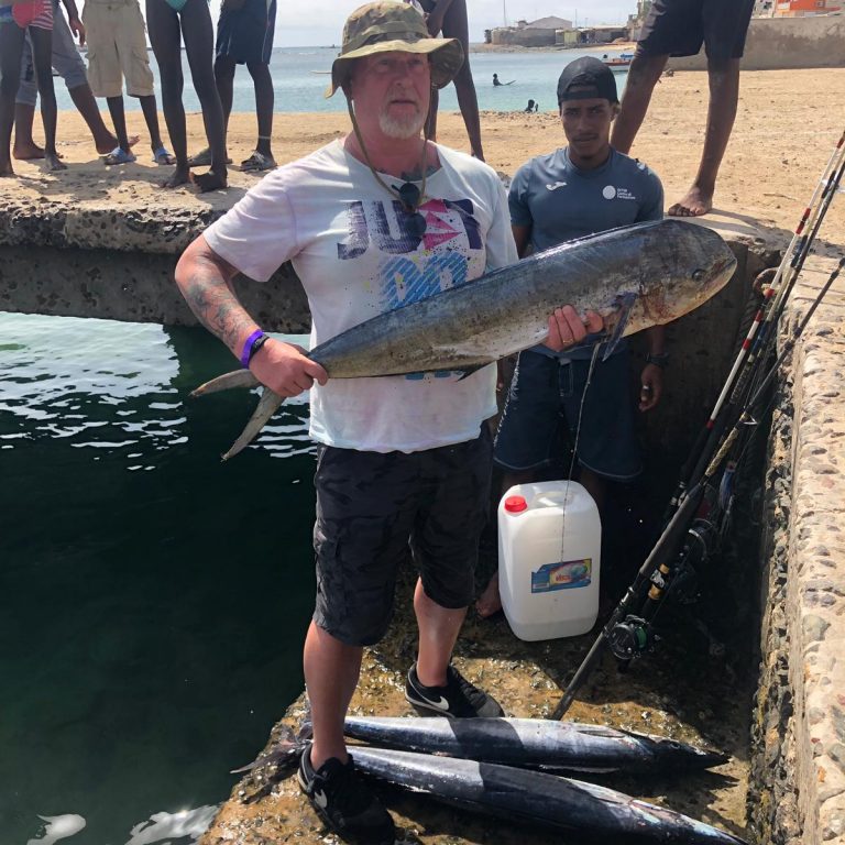 Big Game catch in the harbour boat trips and fishing boa vista