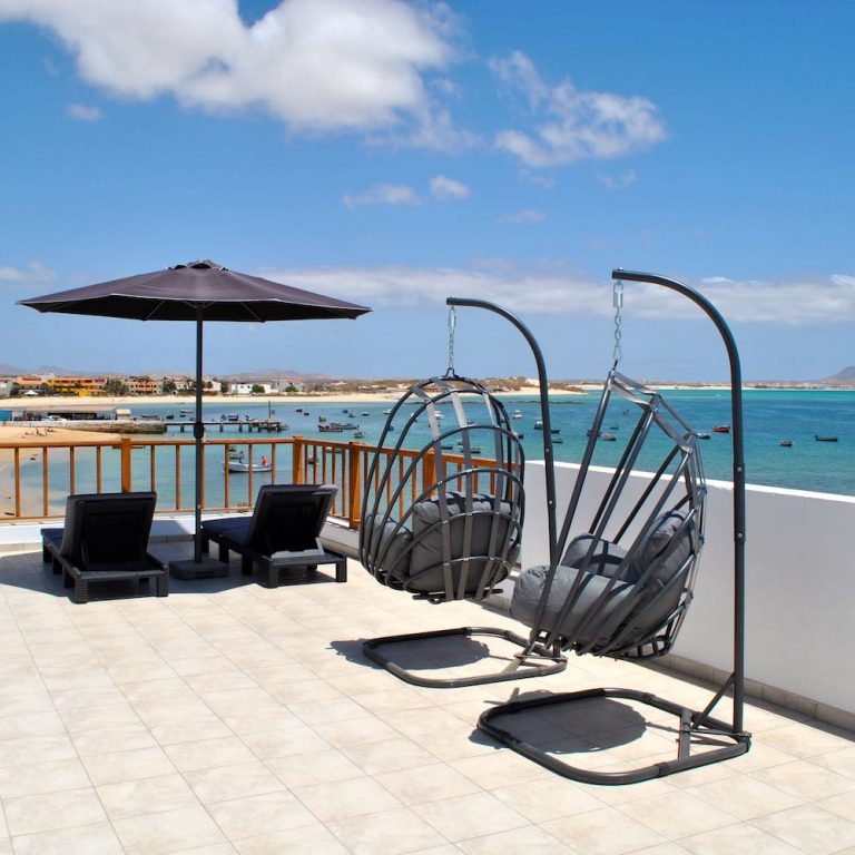 Rooftop terrace of apartment of fishing holidays and trips Cape Verde