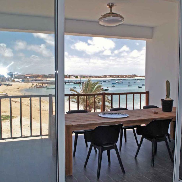 View of terrace of luxury apartment of fishing holidays and trips Cape Verde